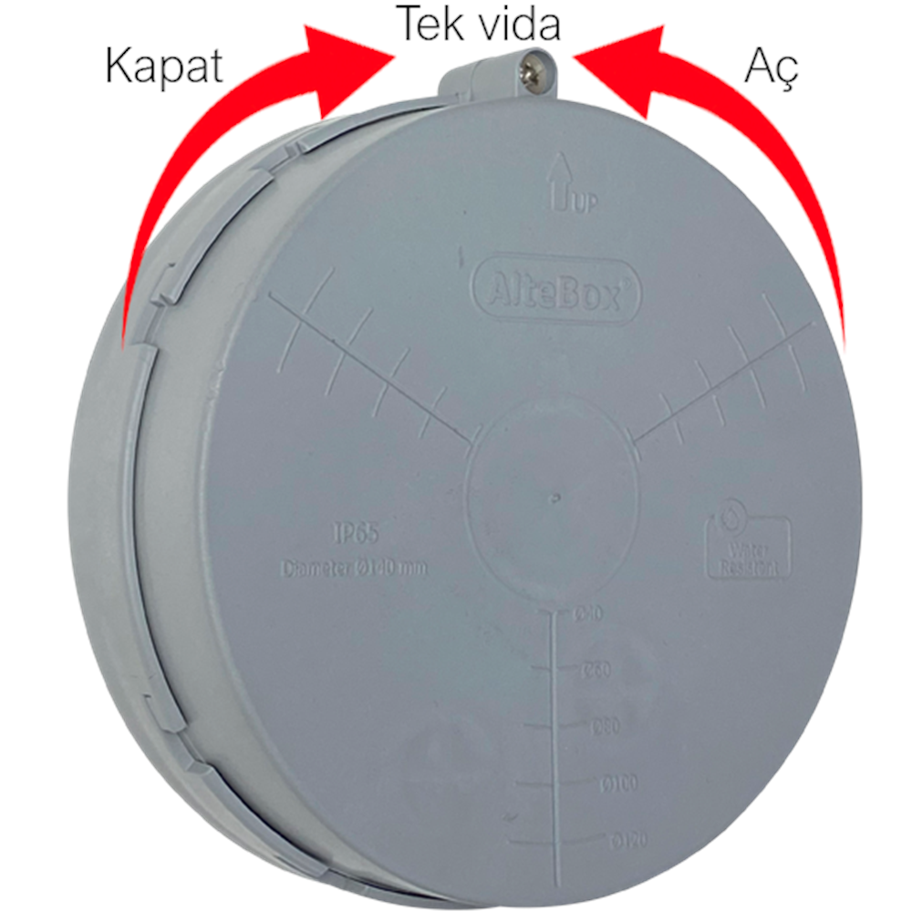 AlteBox-Mega, Kamera Buatı, 140mm (Gri)