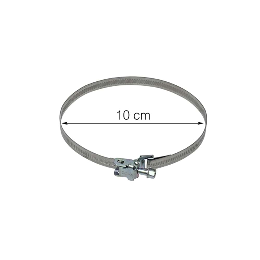 AlteBox Kelepçe 100mm çap, 9mm, paslanmaz