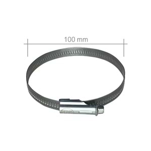 AlteBox Kelepçe 100mm çap, 12mm, paslanmaz