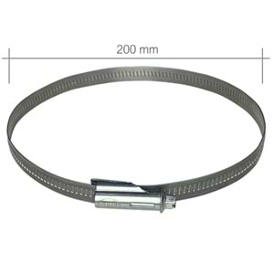 AlteBox Kelepçe 200mm çap, 12mm, paslanmaz