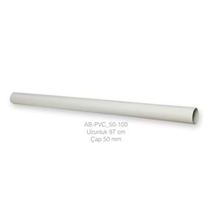 Boru 100 cm, uPVC, Ø50mm, 2.5mm et kalınlığı, (net 96 cm)