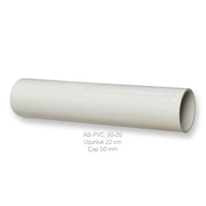 Boru 25 cm, uPVC, Ø50mm, 2.5mm et kalınlığı, (net 21 cm)