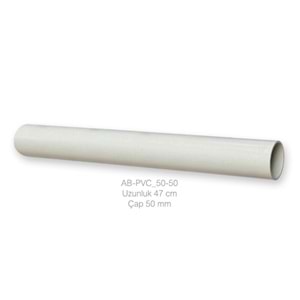 Boru 75 cm, uPVC, Ø50mm, 2.5mm et kalınlığı, (net 71 cm)