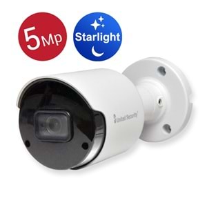United Security, 5Mp, H.265, Poe IP Bullet Kamera