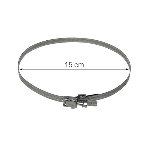 AlteBox Kelepçe 150 mm çap, 9 mm, paslanmaz