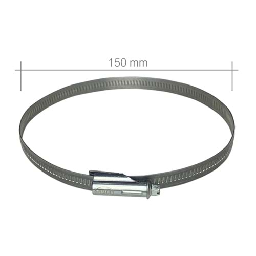 AlteBox Kelepçe 150mm çap, 12mm, paslanmaz