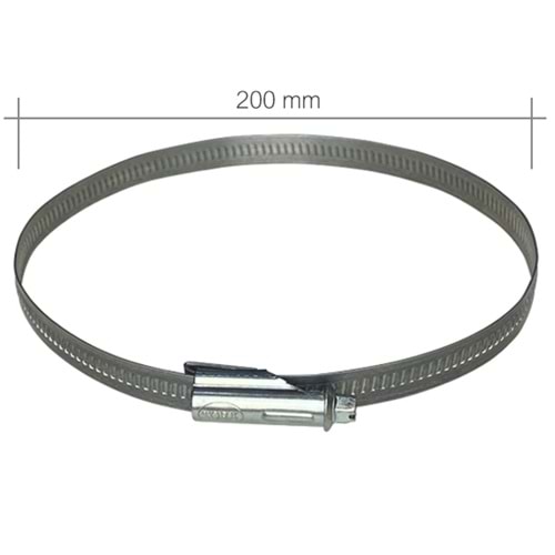 AlteBox Kelepçe 200mm çap, 12mm, paslanmaz