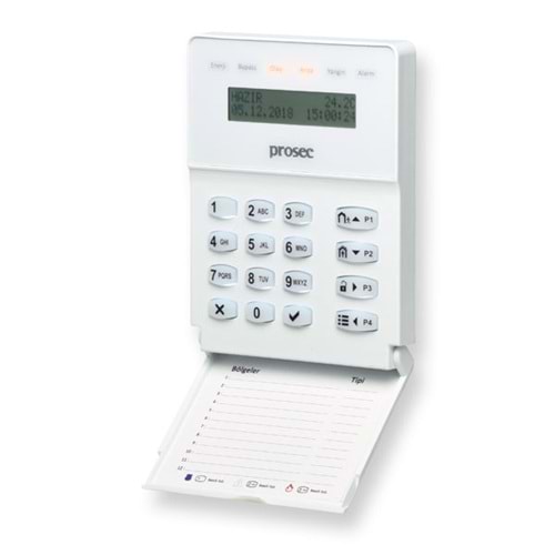 Prosec, Tuş Takımı (Keypad) LCD Ekranlı