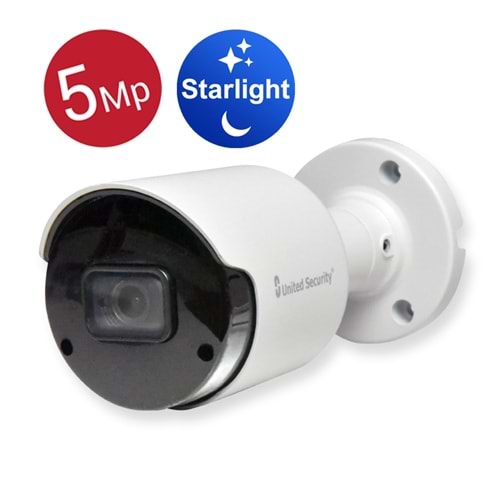 United Security, 5Mp, H.265, Poe IP Bullet Kamera